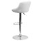 Emma and Oliver Bucket Seat Adjustable Height Barstool with Diamond Pattern Back